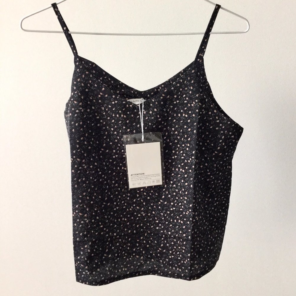 Black Floral Camisole